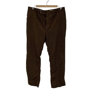 Sansabelt Jaymar‎ Slack Men's Wool Trousers Brown Flat Front Classic Fit
